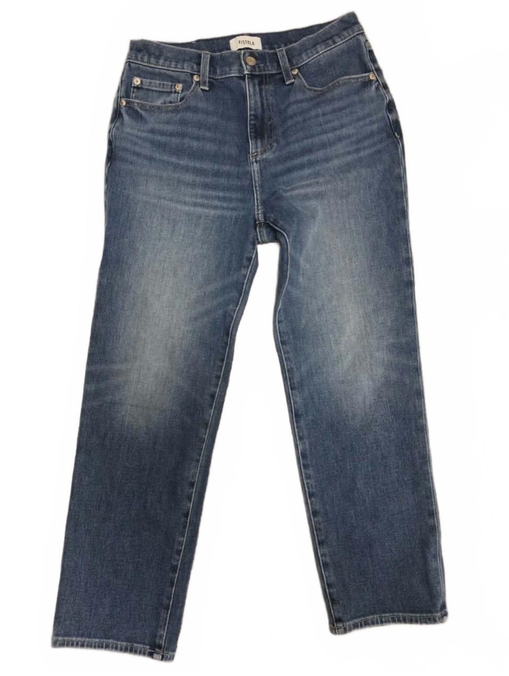 Pistola Women's Blue Denim Jeans Straight Leg